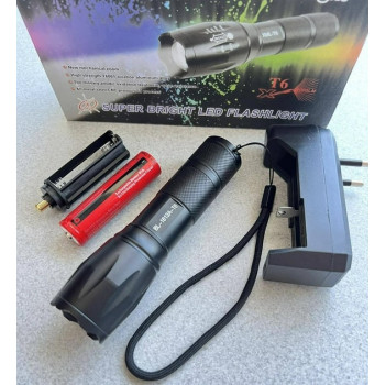 Мощный фонарь Police 1831-T6 zoom ЗУ 220/12V Box 1 х 18650/3ААА чёрный (130000044)