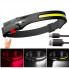 Налобний ліхтар Police BL-W689/G28-LM+COB (white+red) Motion Sensor зарядний пристрій USB Type-C акумулятор типу Li-Ion чорний (130000039)