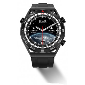 Умные смарт-часы Smart Watch DT3 Mate Ultra GPS компас функция Always on display  два ремешка чёрный (130000080)