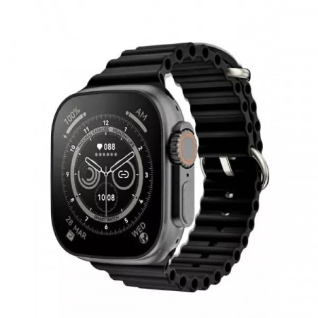 Розумний смарт-годинник Smart Watch GS8 Plus Ultra голосовий помічник Siri українська мова чорний (130000067)