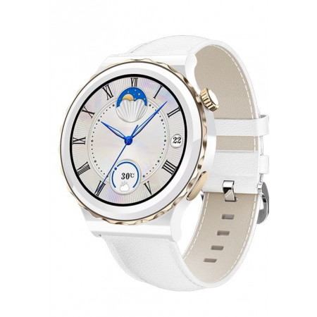 Розумний годинник Smart Watch GT3 Pro Ceramic голосовий помічник Siri два ремінці білі (130000027)