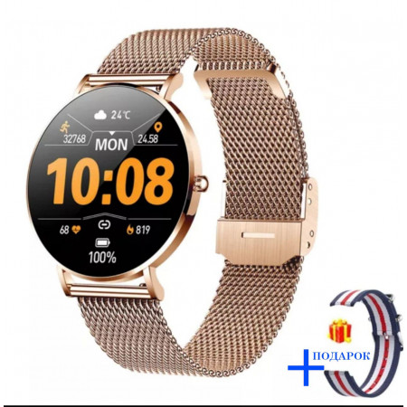 Ультра тонкий смарт-годинник Smart Watch T8 AMOLED дисплей золото (130000049)