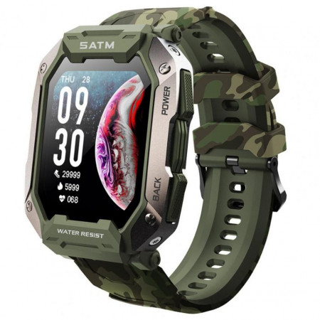 Тактичний смарт-годинник Smart Watch Tank C20 колір зелений камуфляж (130000035)