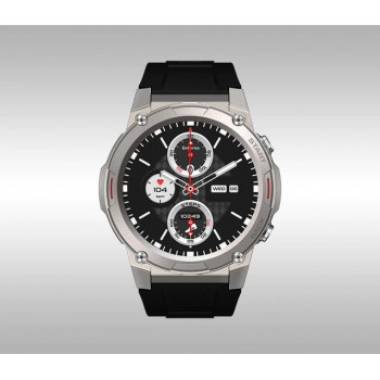 Тактичний спортивний смарт-годинник Smart Watch VIBE 7 Pro Ultra HD AMOLED функція Always on display водонепроникність срібло (130000047) Тактичний спортивний смарт-годинник Smart Watch VIBE 7 Pro Ultra HD AMOLED функція Always on display водонепроникність срібло (130000047)