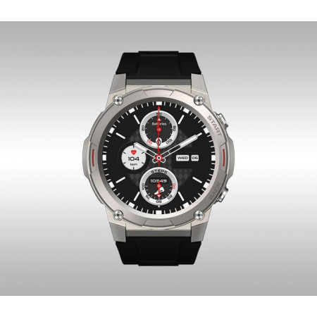 Тактичний спортивний смарт-годинник Smart Watch VIBE 7 Pro Ultra HD AMOLED функція Always on display водонепроникність срібло (130000047)